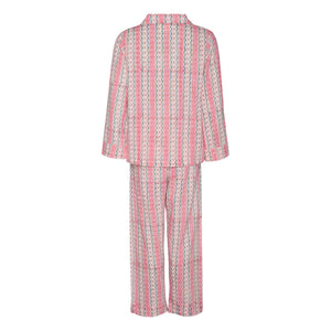 SISSEL EDELBO - Pijama de noche de algodón orgánico estampado | Rosa empolvado