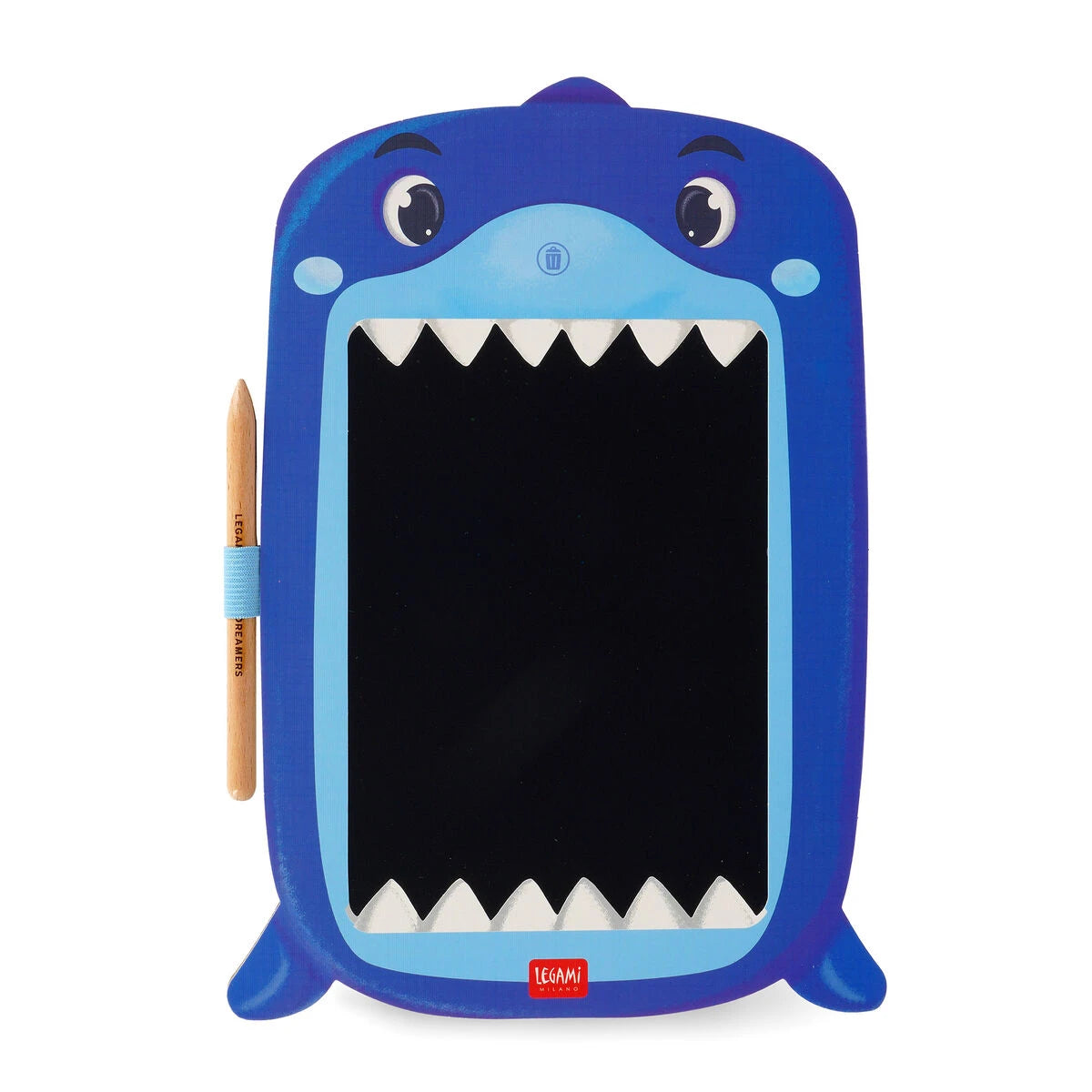 Legami - Pizarra LCD portátil con forma de tiburón en cartón - Pizarra mágica