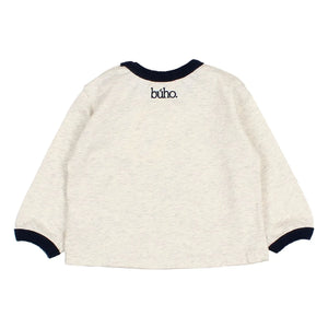 Búho - Camiseta Chiné con contraste | Crudo