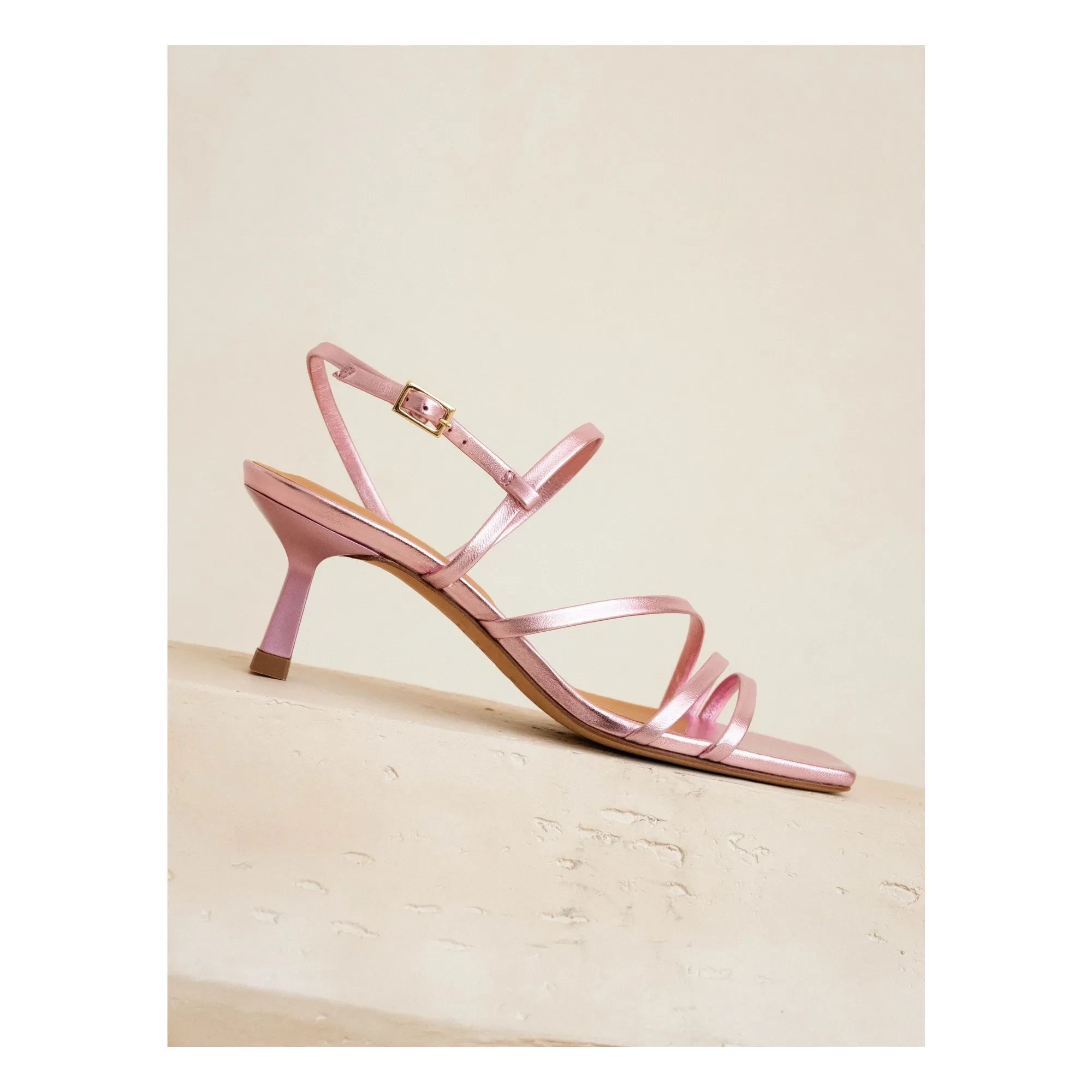 Bobbies - Sandalias de piel laminada Alix | Rosa
