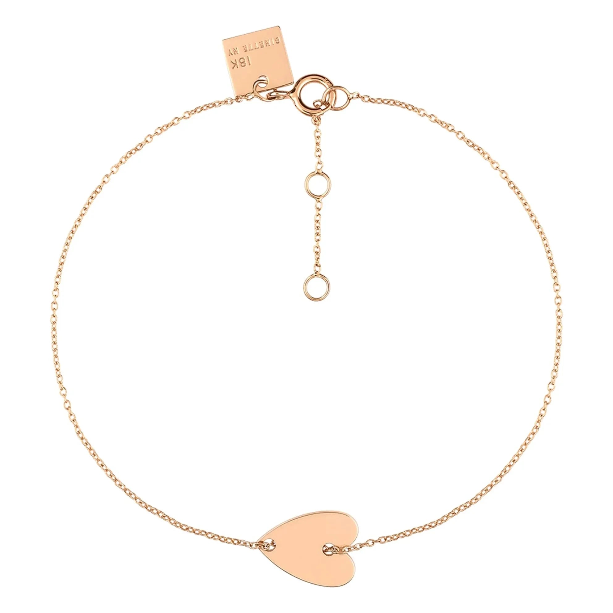 Ginette NY - Pulsera Mini Corazón Angèle | Oro Rosa