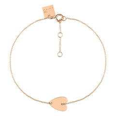 Ginette NY - Pulsera Mini Corazón Angèle | Oro Rosa