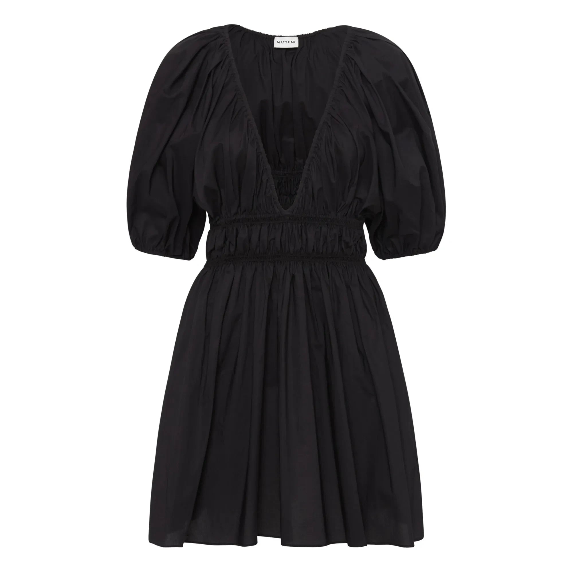 Matteau - Minivestido fruncido Shired | Negro