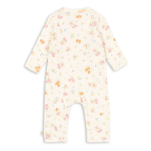 Konges Sløjd - Peto de pana de algodón orgánico con estampado floral Minnie | Crudo