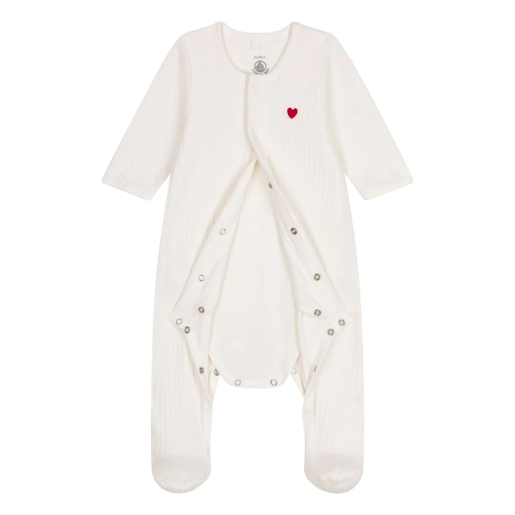 Petit Bateau - Pijama de zorro de algodón orgánico | Crudo