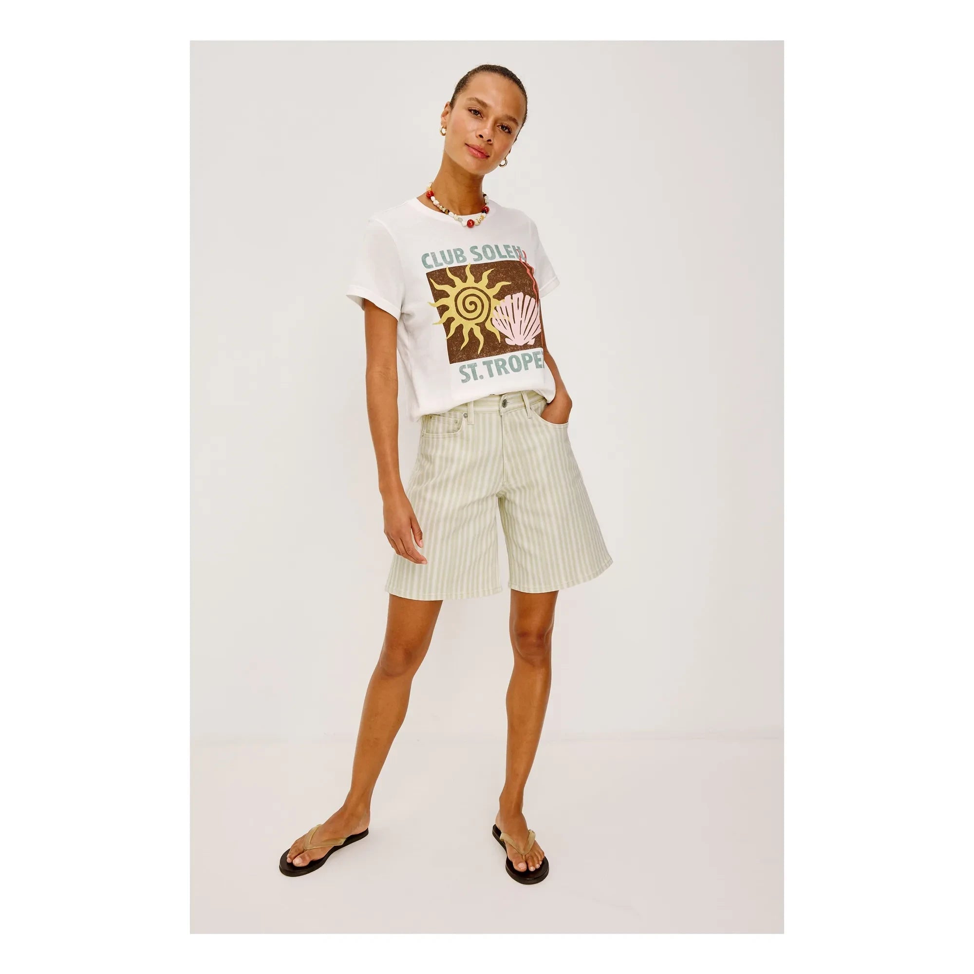 Rails - Agoura Shorts de rayas | Crema