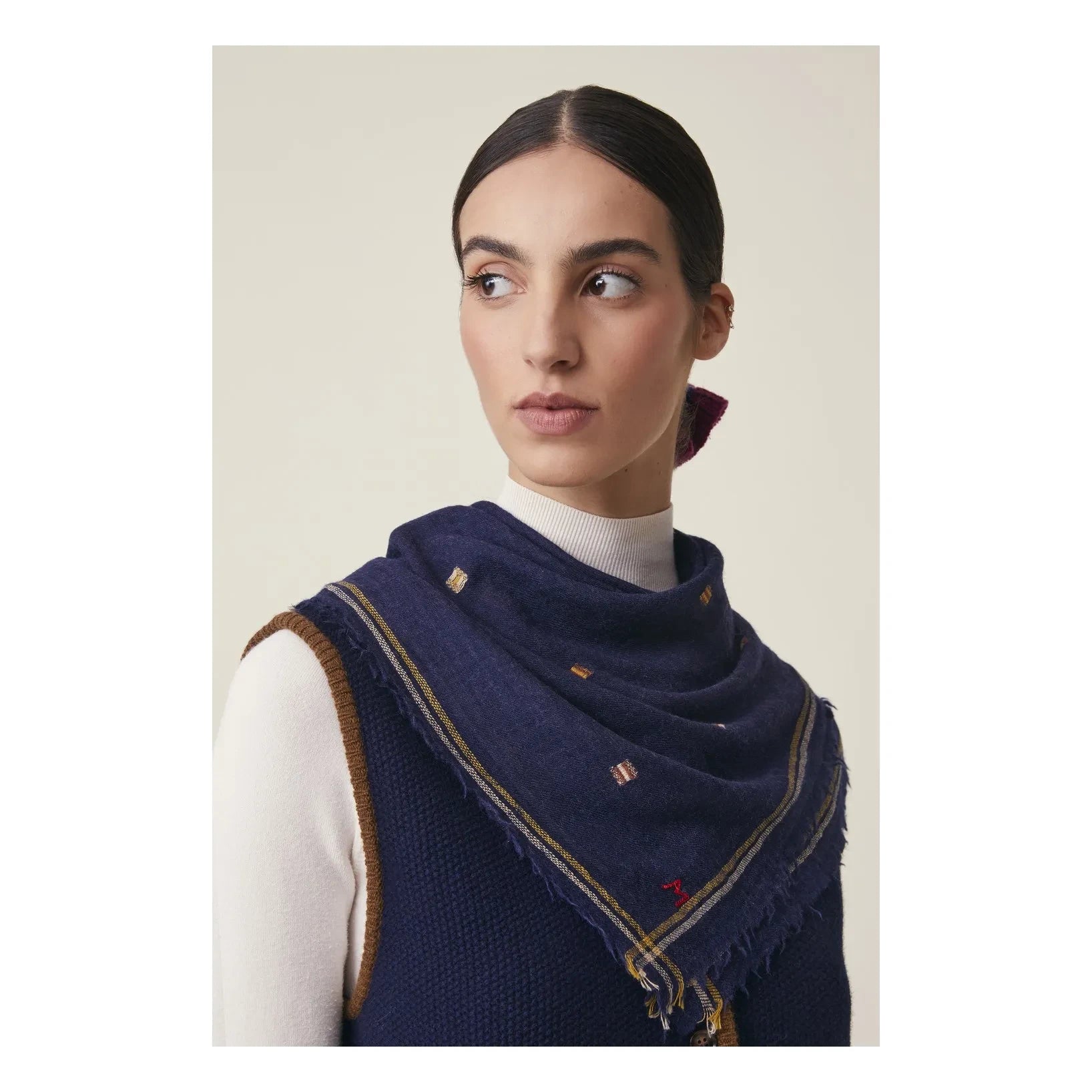 Moismont - Chelsea Bufanda Nº 815, Lana | Azul Marino