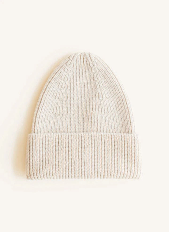 Hvid - Fonzie Merino Gorro de lana merino | Crema
