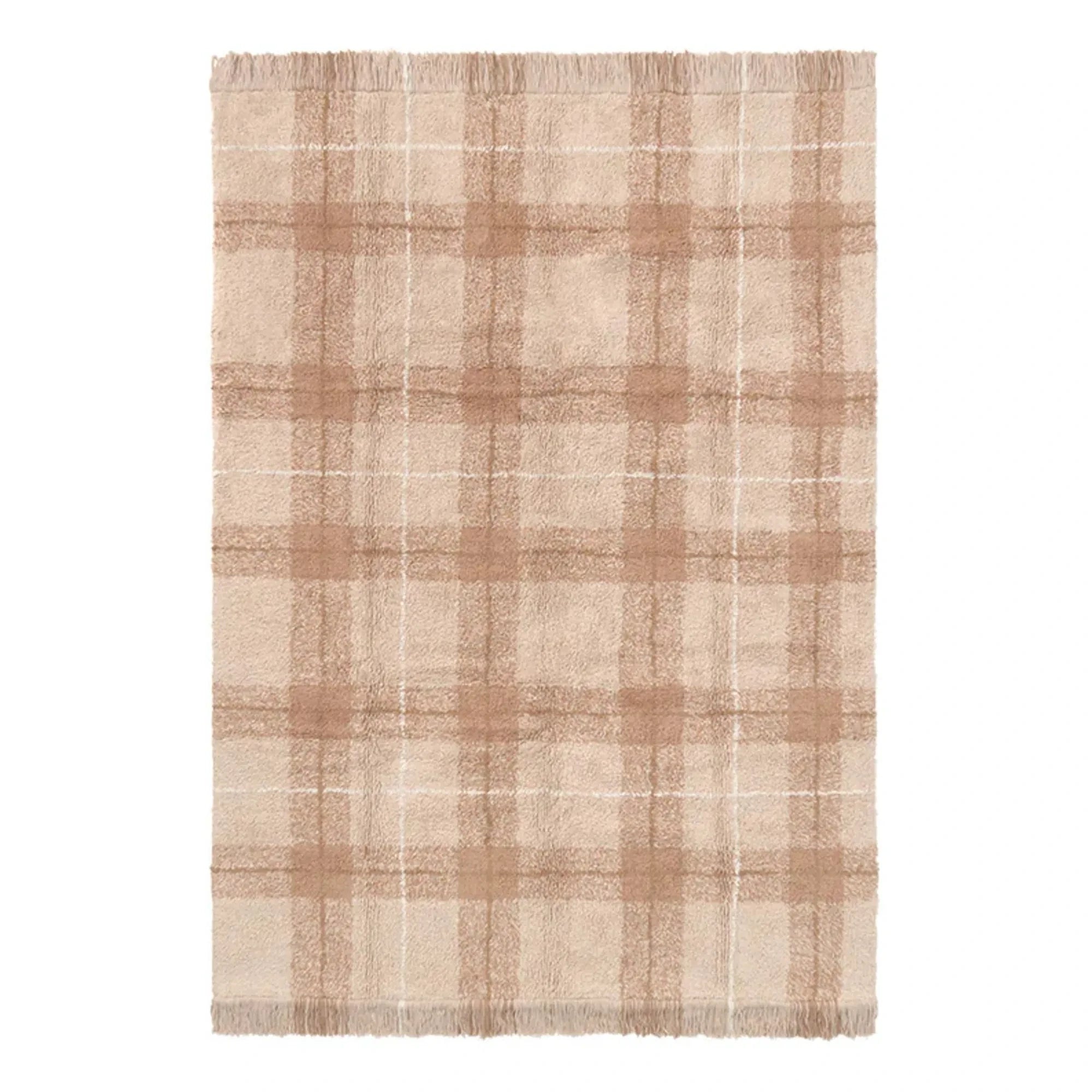 Lorena Canals - Alfombra Tartán | Rosa Viejo