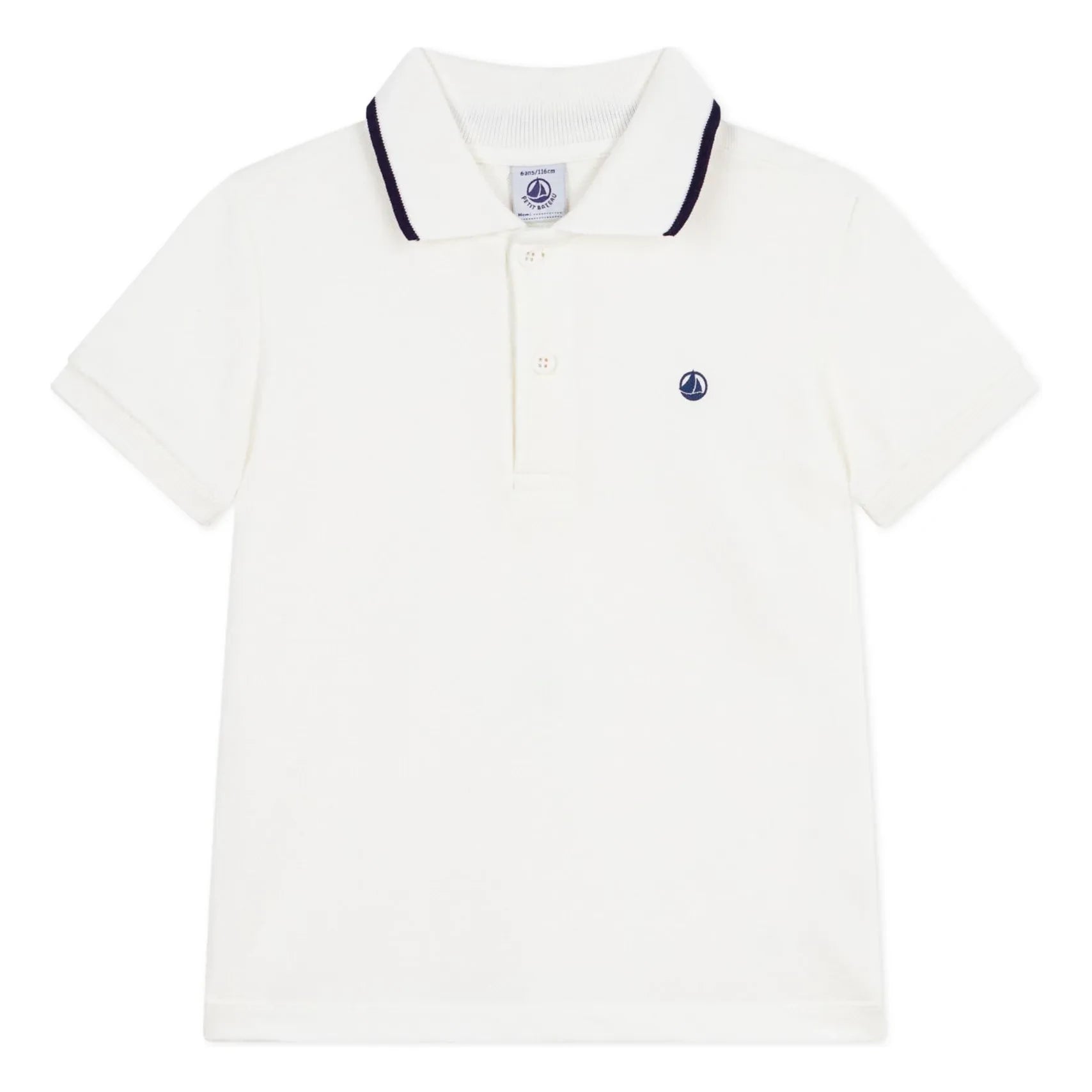 Petit Bateau - Polo de algodón orgánico | Blanco