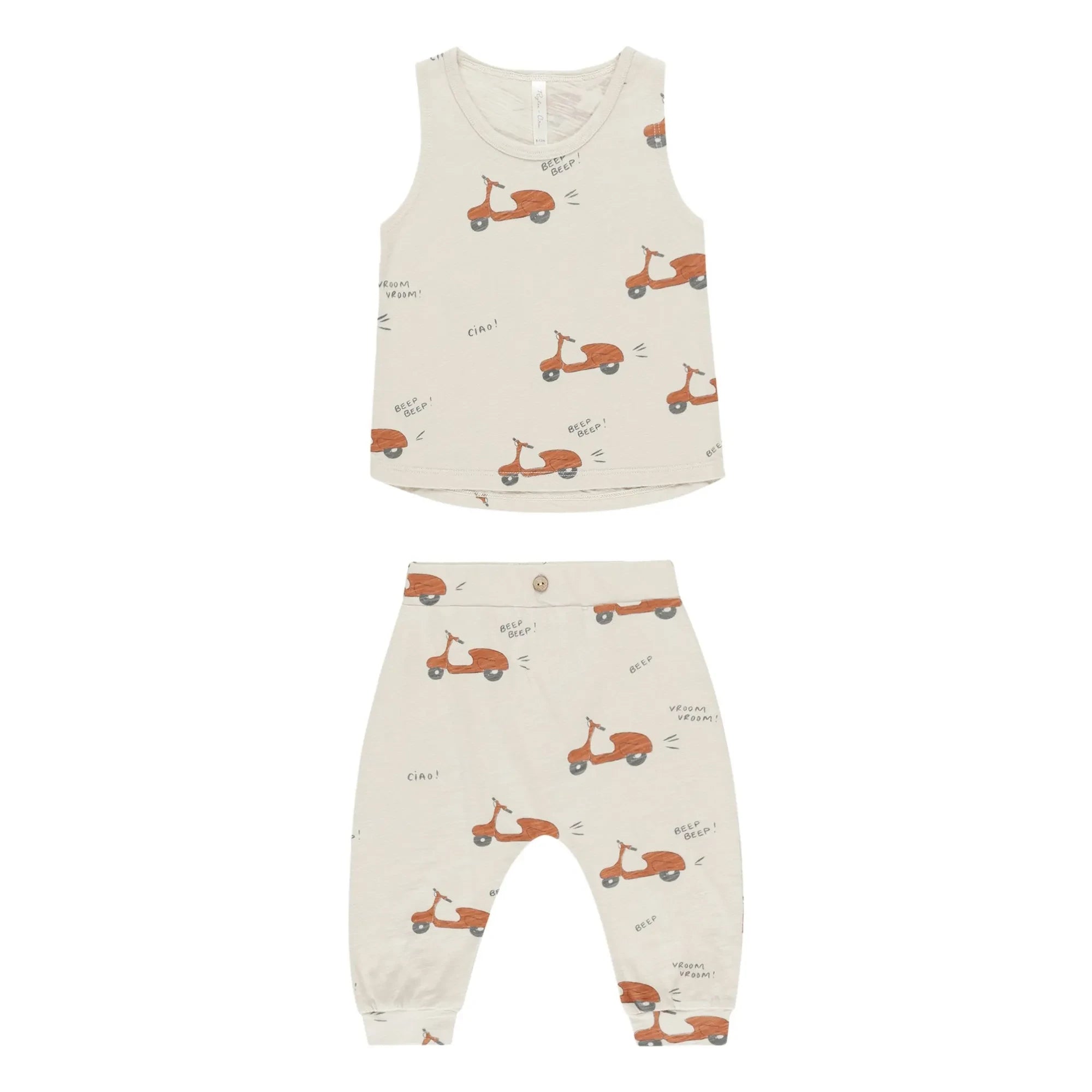 Rylee + Cru - Conjunto de camiseta y pantalón de moto | Gris
