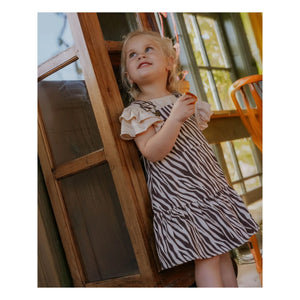 Fliink - Vestido Duna Zebra | Negro