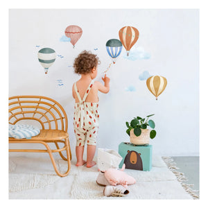 MIMI'lou - Pegatinas de globos aerostáticos de acuarela fáciles