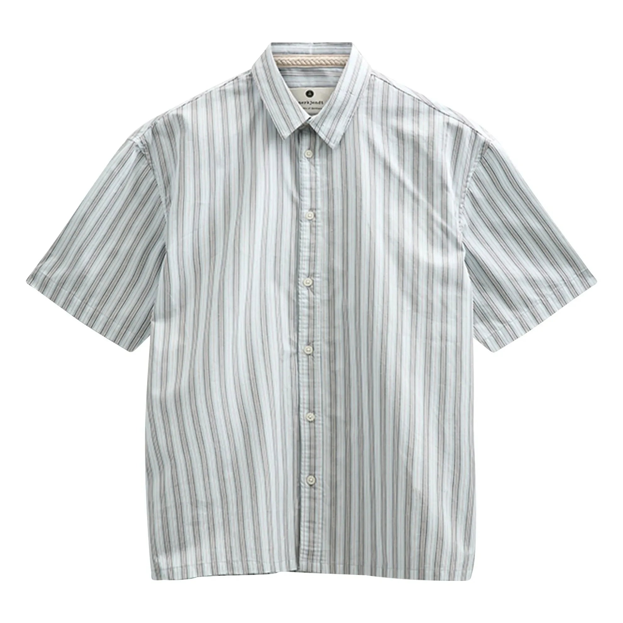 Anerkjendt - Camisa popelín de rayas Akotto | Azul claro