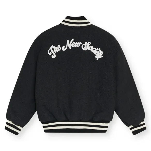 the new society - Chaqueta bómber Leo de nailon | Gris carbón