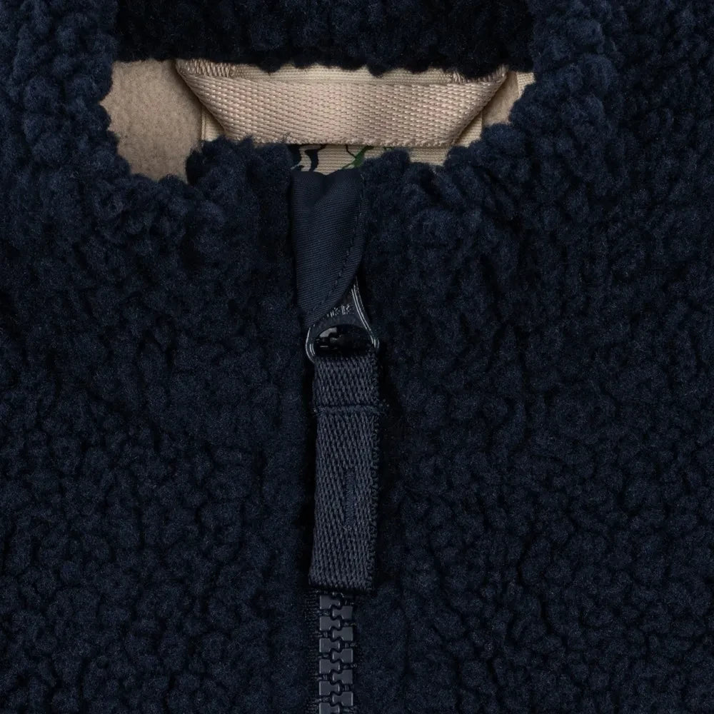 Konges Sløjd - Chaleco sin mangas Sherpa Jody Liso Fibras recicladas | Azul oscuro