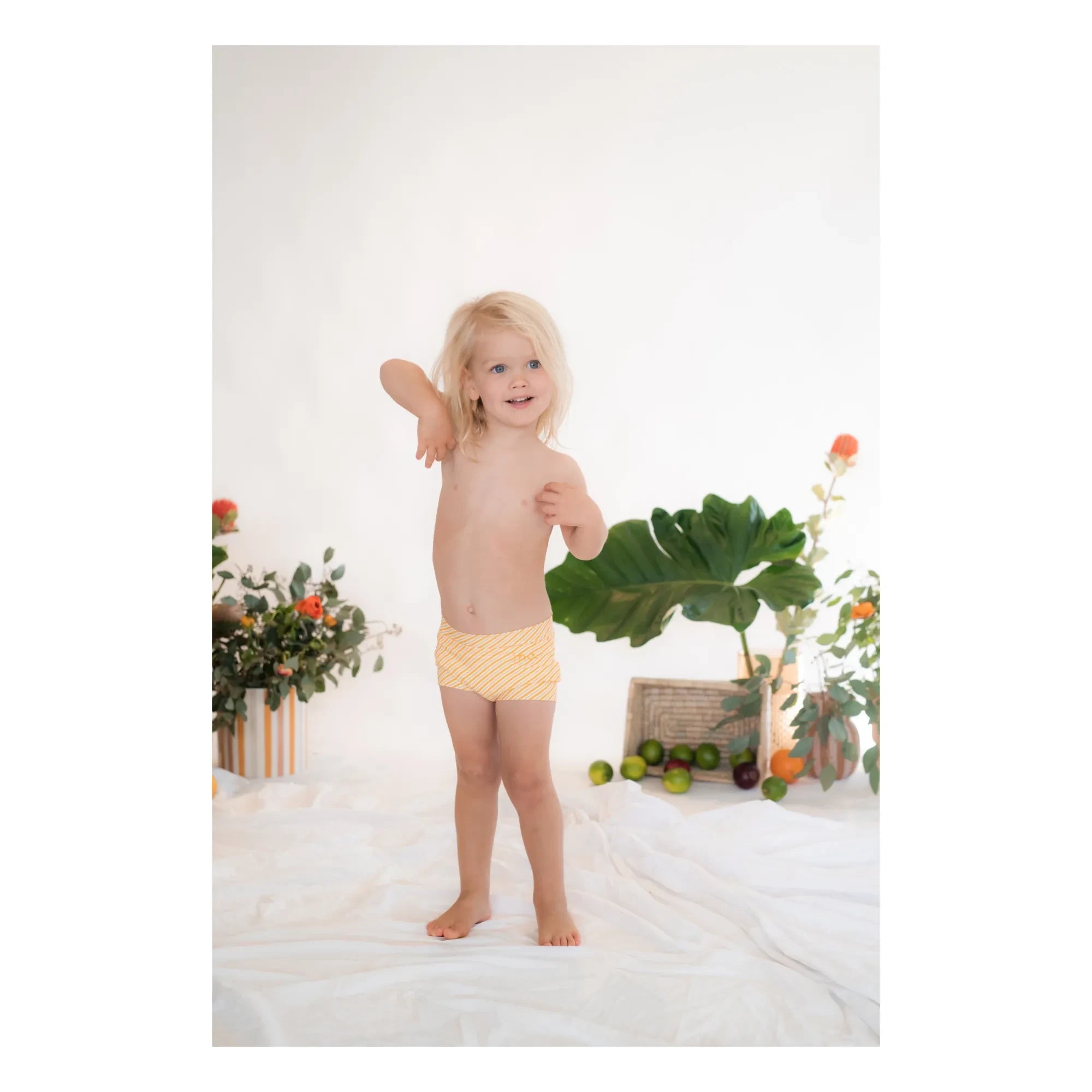 Ina Swim - Bañador a Rayas Lumi | Naranja