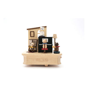 Wooderful life - Caja de música de madera con piano