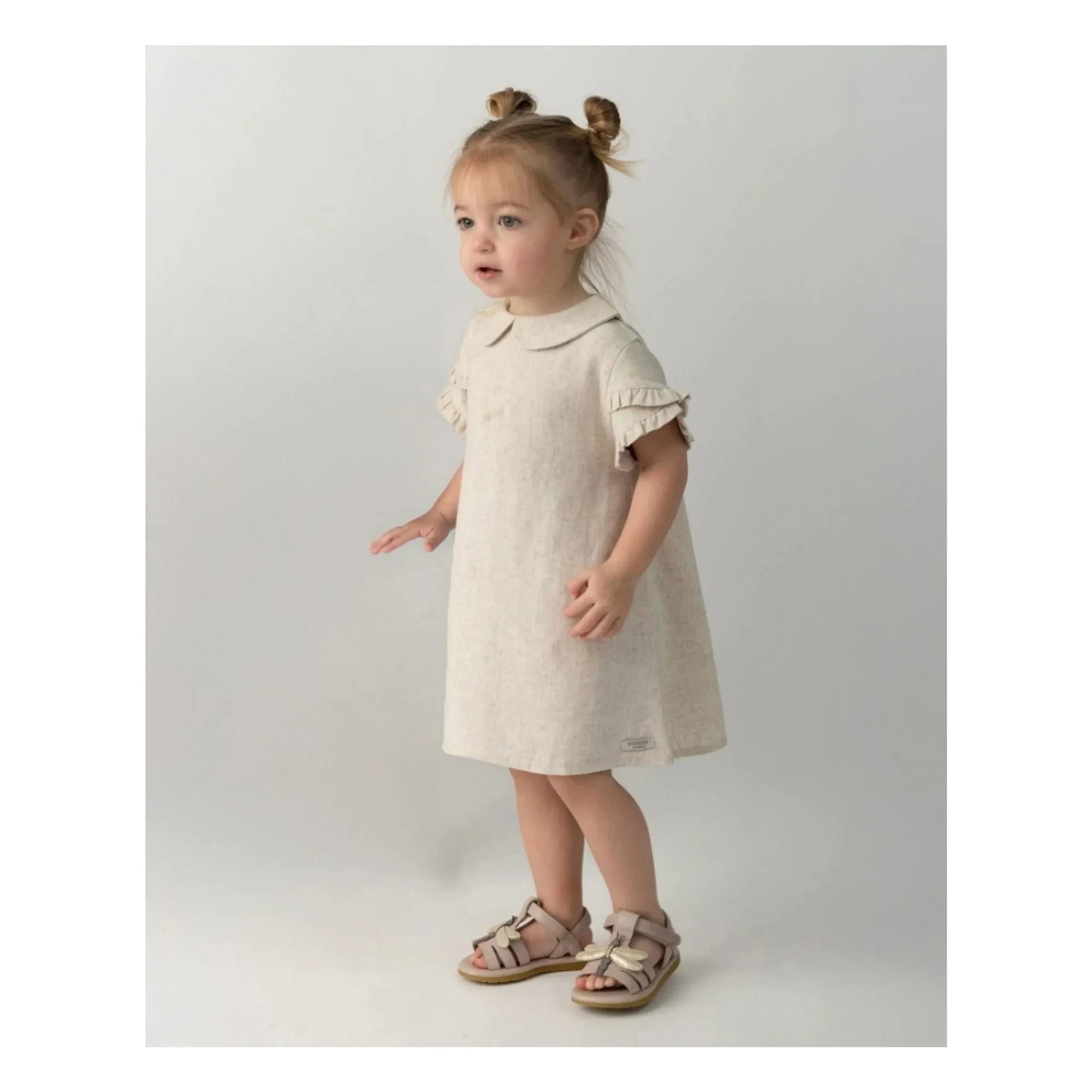 Donsje - Vestido Flien Claudine | Blanco jaspeado