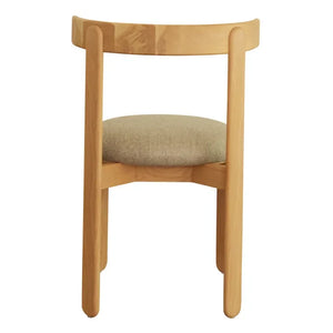Gabrielle Paris - Silla de madera Leylak, asiento de lino | Crema