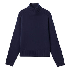 Bompard - Suéter con cuello martillo de cachemira | Azul marino