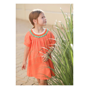 Kalinka - Vestido de Lino Amalia | Naranja