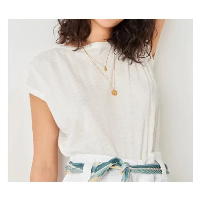 Sessùn - Camiseta jacquard Sixto | Crudo