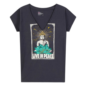 Leon & Harper - Camiseta Tonton Yoga de algodón orgánico | Carbón