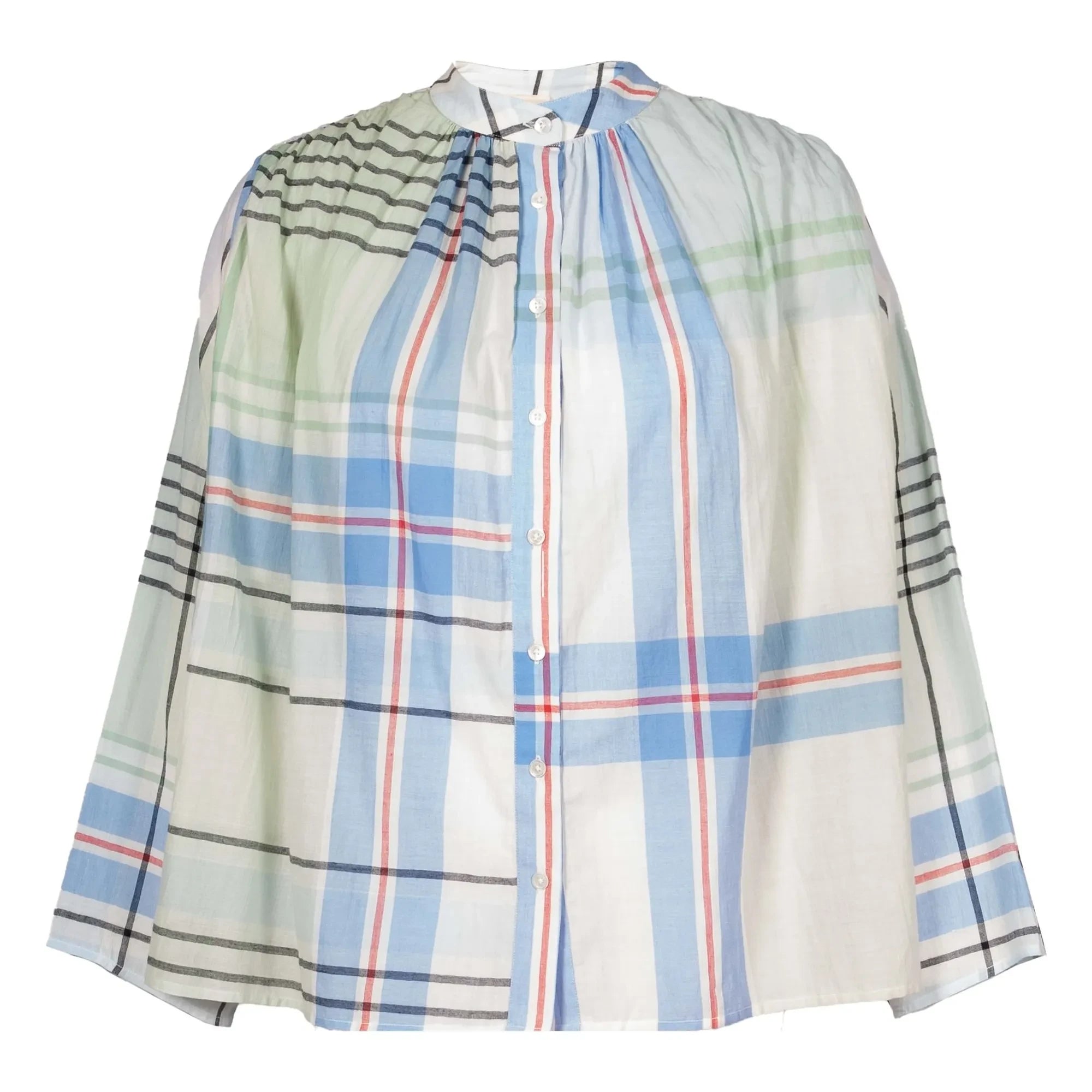 Virginie de Vinster - Blusa de cuadros Hokkaido | Azul