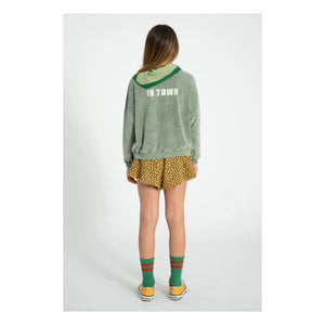 Piupiuchick - Sudadera de toalla de algodón orgánico Best Friend | Verde oscuro