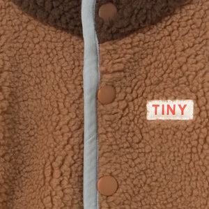 Tinycottons - Chaqueta de piloto con bloques de color estilo sherpa | Marrón