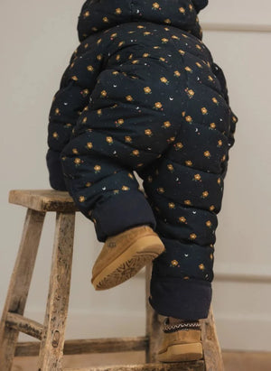 Töastie - Chaqueta Nube Impermeable con Diseño Floral | Azul Oscuro