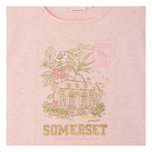 Bonpoint - Camiseta de algodón orgánico Aada | Rosa claro
