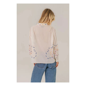 Sacrécoeur - Camisa de voile de algodón Ali Pivoine | Blanco