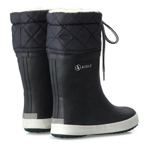 Aigle - Botas de nieve de piel impermeables | Azul marino