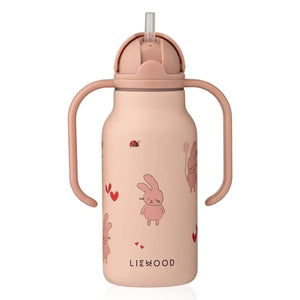 Liewood - Kimmie Paslanmaz Çelik Su Şişesi - 250 ml | Wild child/Rosey