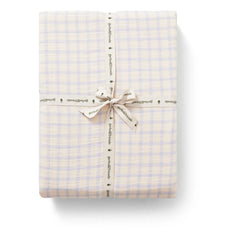 garbo&friends - Sábana Ajustable Gingham Sky | Azul claro