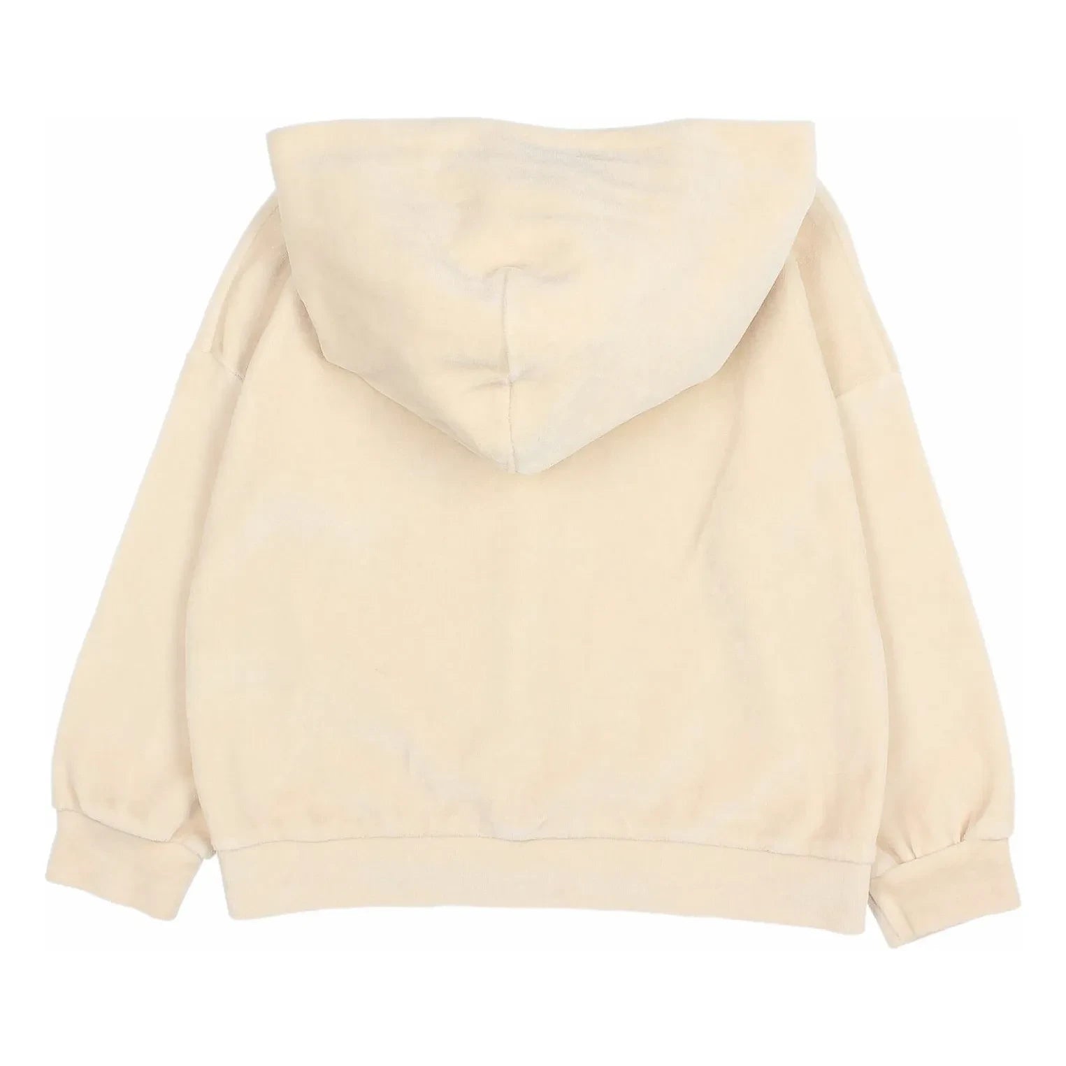Búho - Sudadera con capucha de algodón orgánico aterciopelado | Marfil