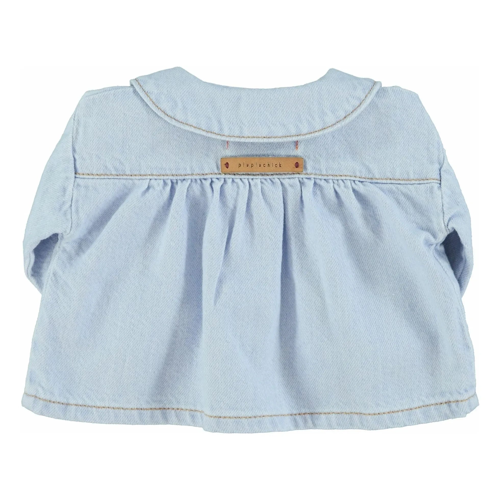 Piupiuchick - Blusa con cuello Claudine | Azul claro