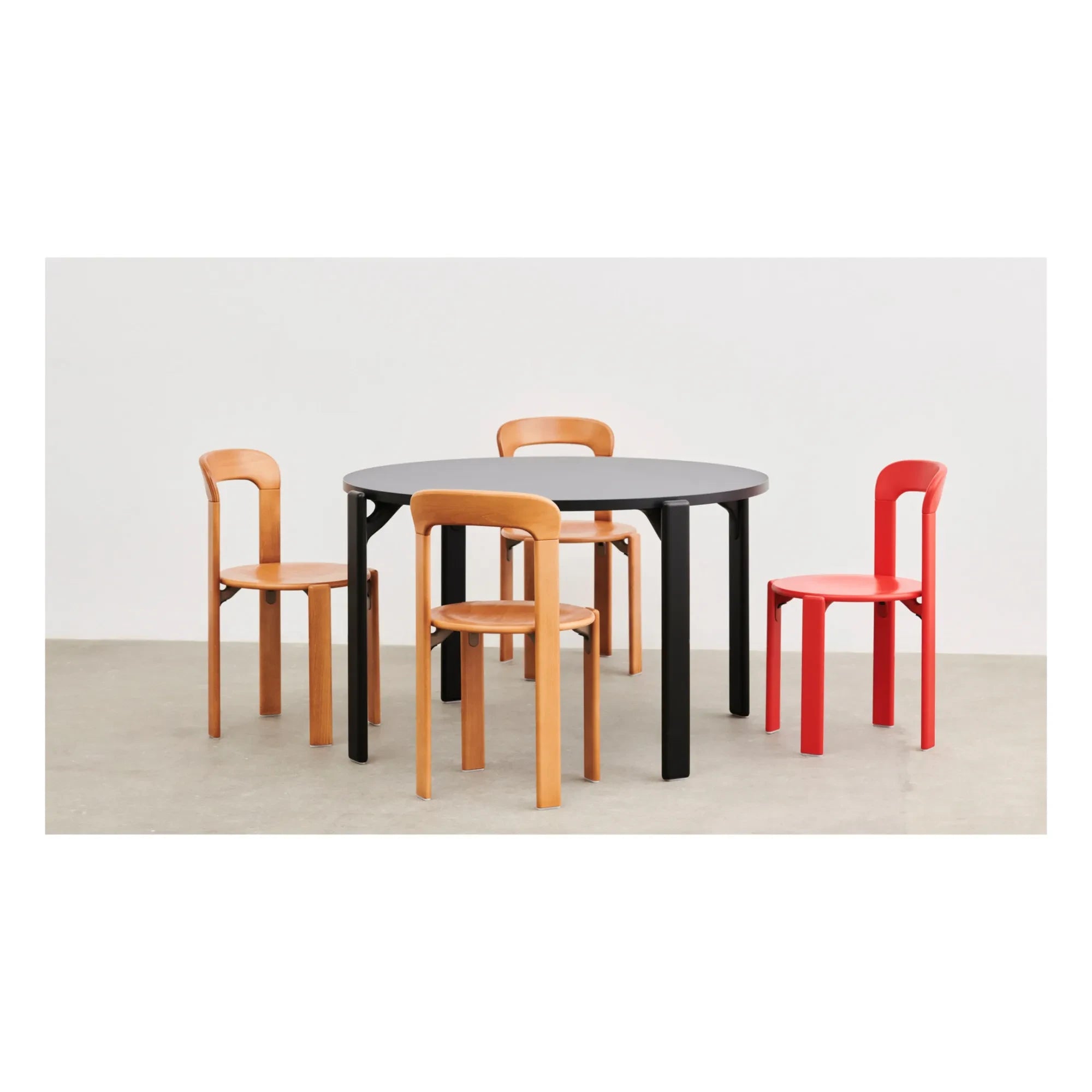 Hay - Silla de madera lacada Rey - Bruno Rey | Rojo