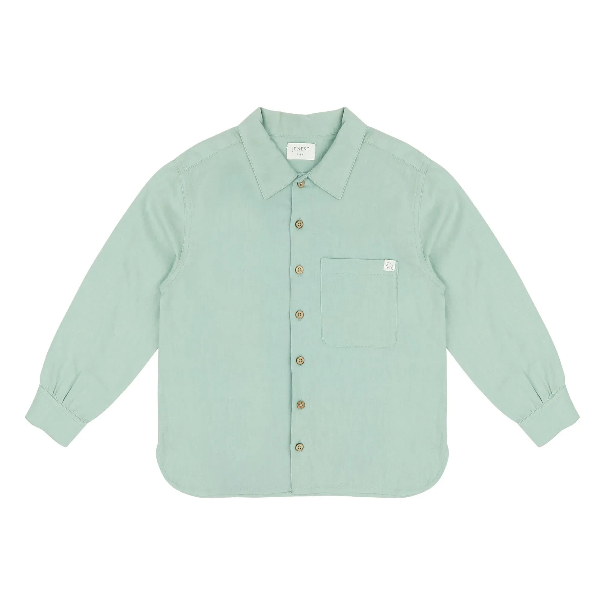 Jenest - Camisa de lino Lef | Verde almendra