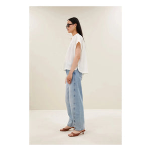 Blusa de algodón orgánico By Bar - Ally | Blanco