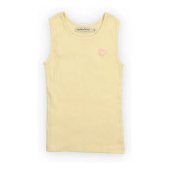 the new society - Smiley Ribbed Tank Top | Pale yellow