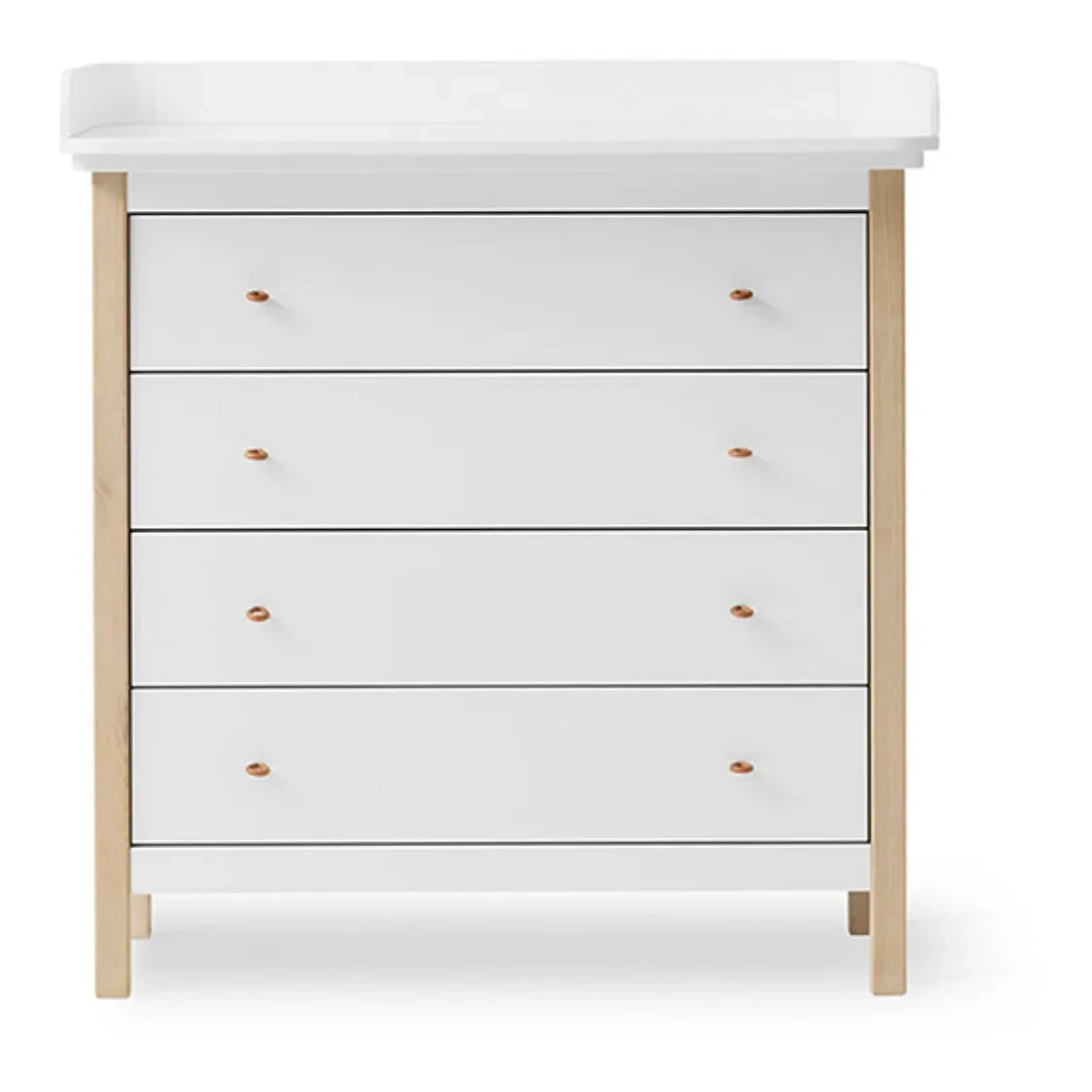Oliver Furniture - Cambiador y cómoda de roble macizo | Blanco