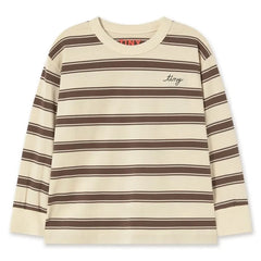 Tinycottons - Camiseta de algodón orgánico a rayas | Crema