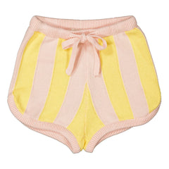 Louis Louise - Pantalón corto Iris a rayas | Amarillo