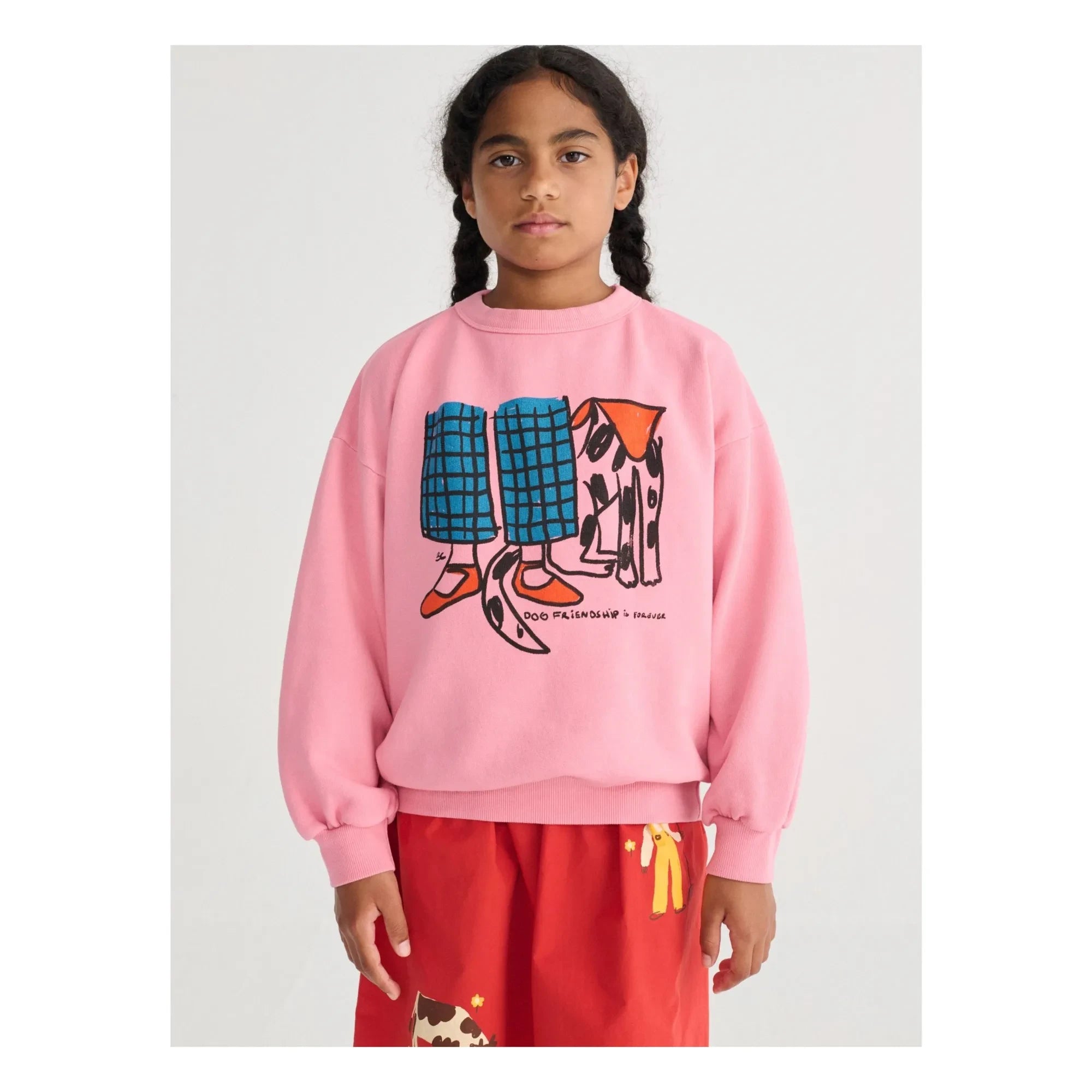 Bobo Choses - Sudadera de algodón orgánico Friends | Rosa