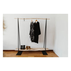 Cosydar - Perchero con estantes - 150 x 50 cm | Negro