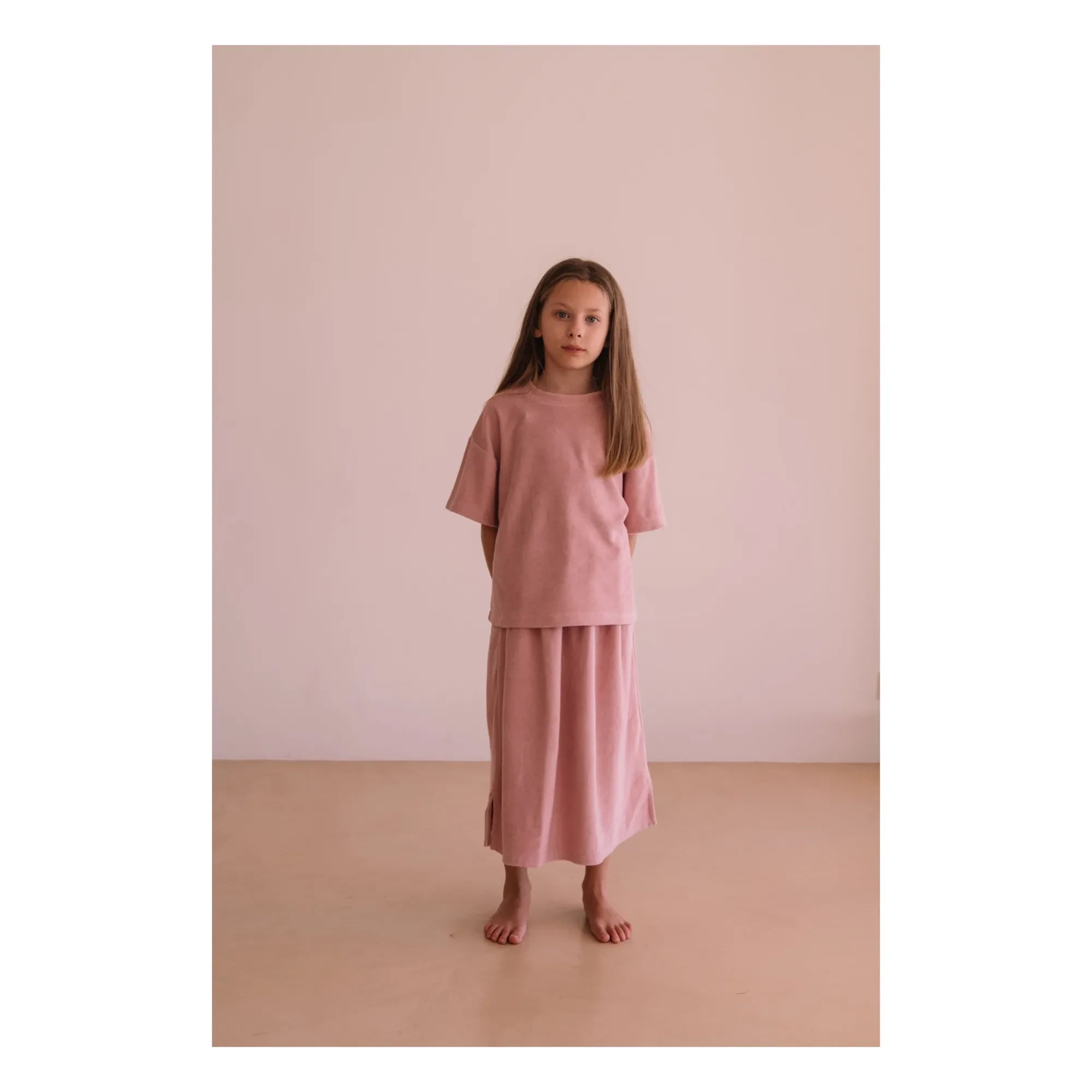 We Are Kids - Camiseta de toalla de algodón orgánico Jordan | Rosa suave