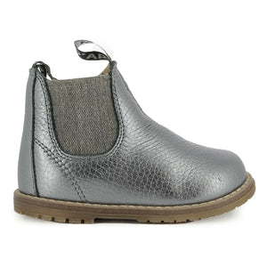 Pom d'Api - Bob Jod Fermuarlı Grenli Deri Botlar | Gri mavi